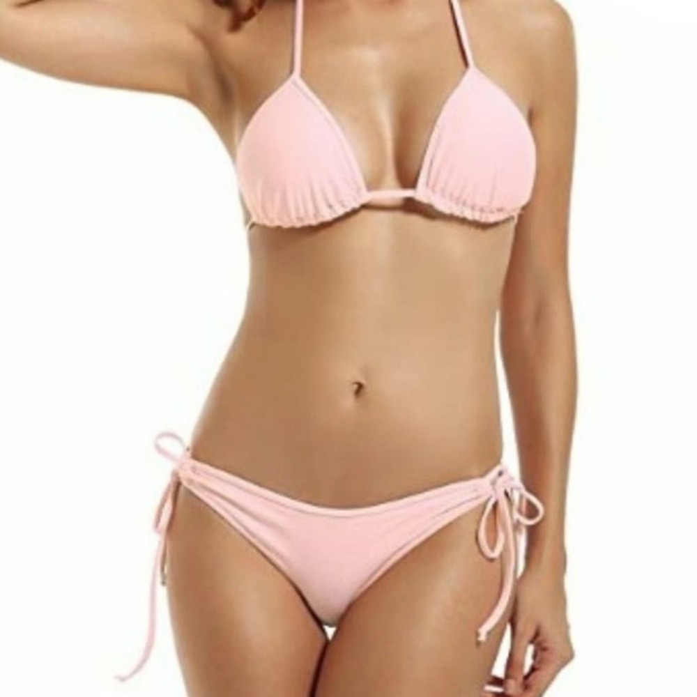 Zeraca‎ NWOT triangle top & ruched bottoms bikini woman's size XL